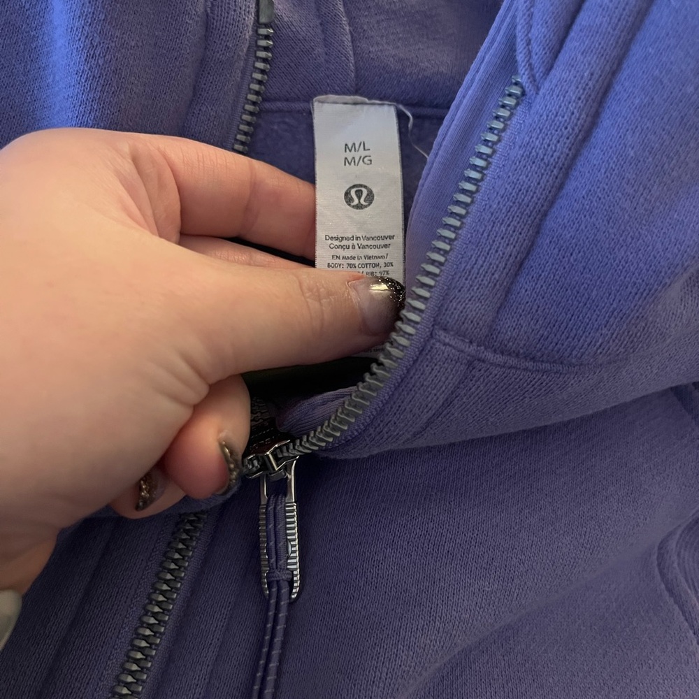 Lululemon Scuba Full Zip Hoodie - Dark Lavender - M/L